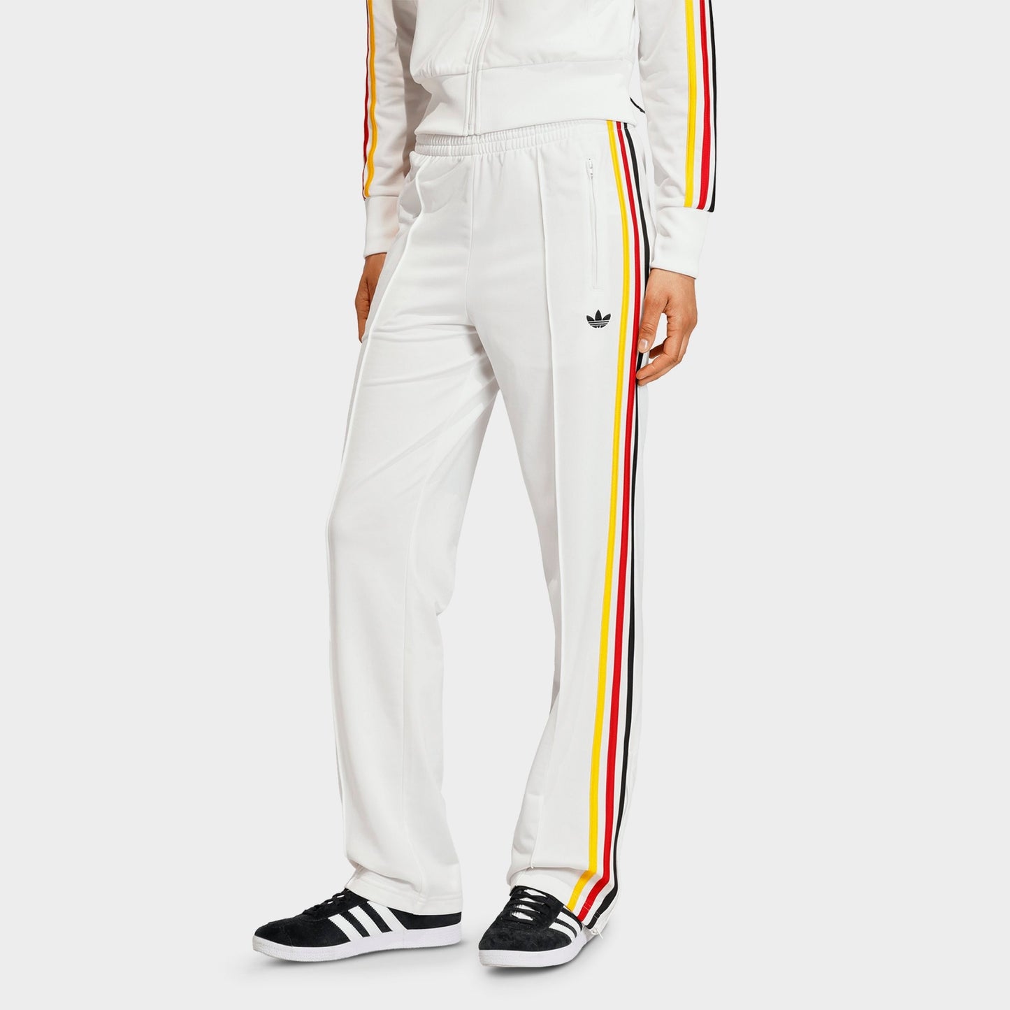 Women's adidas Originals Firebird Classic Track Pants - Cloud White/Collegiate Gold/Team Power Red 2/Black