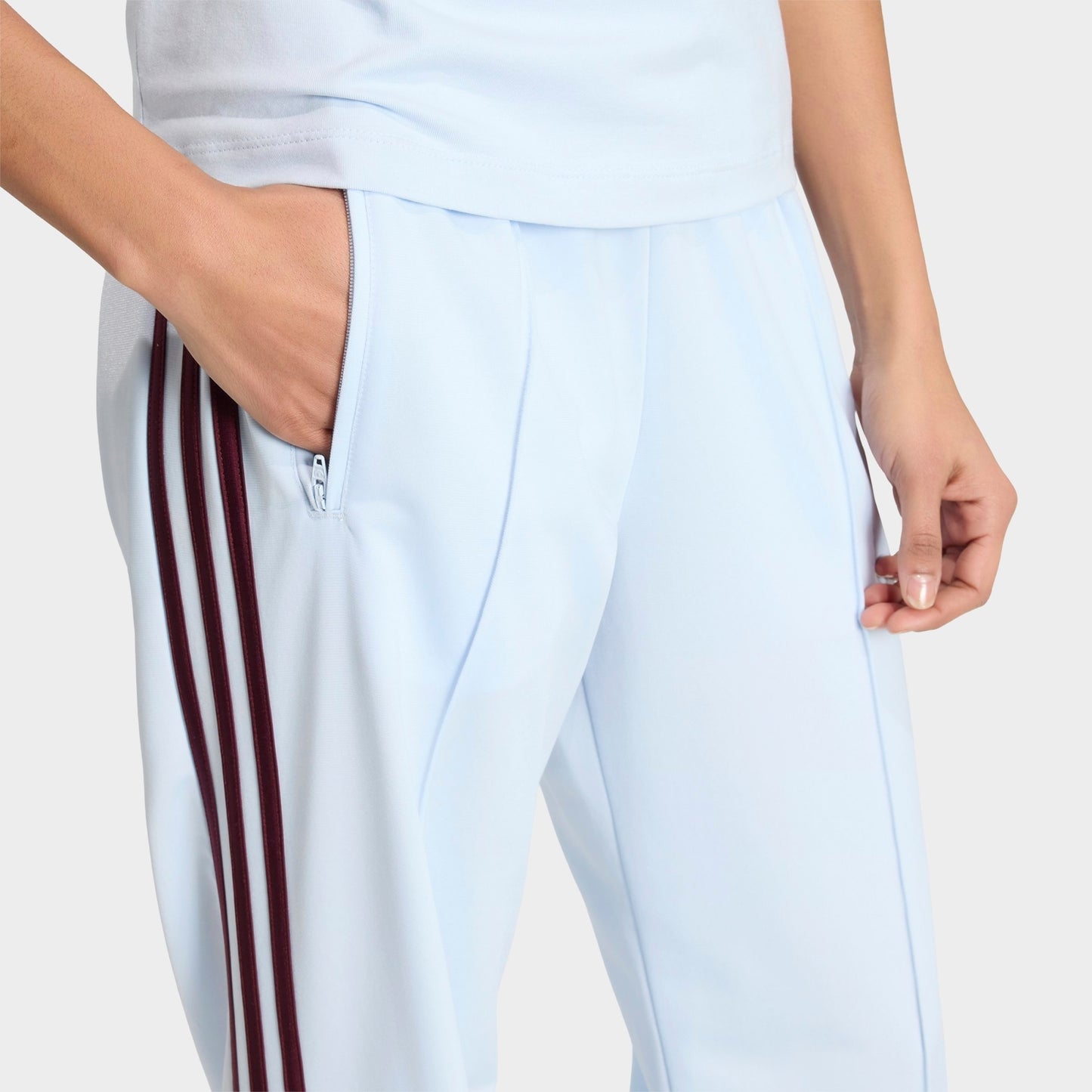 Women's adidas Originals Firebird Classic Track Pants - Crystal Sky/Maroon