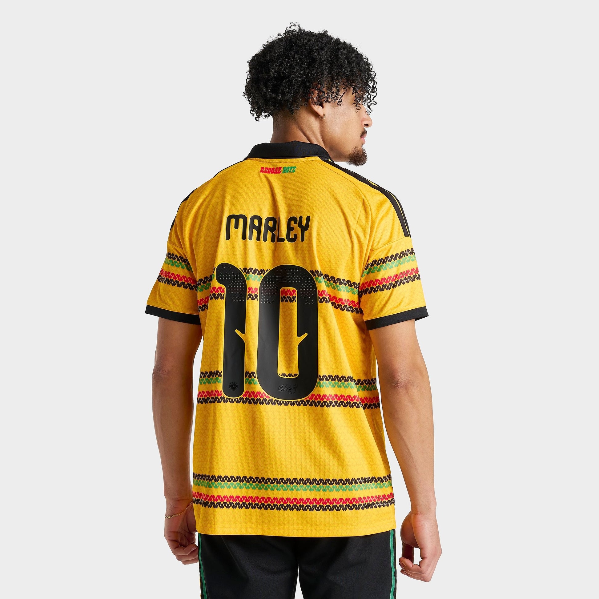 Men's adidas x Bob Marley Jamaica 26 Home Replica Soccer Jersey - Bold Gold