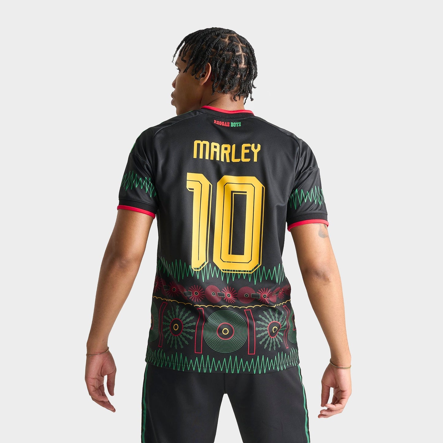 Men's adidas Originals x Bob Marley Jamaica 26 Away Replica Soccer Jersey - Black
