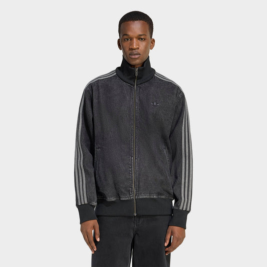 Men's adidas Originals Adicolor Denim Firebird Track Top - True Black Denim