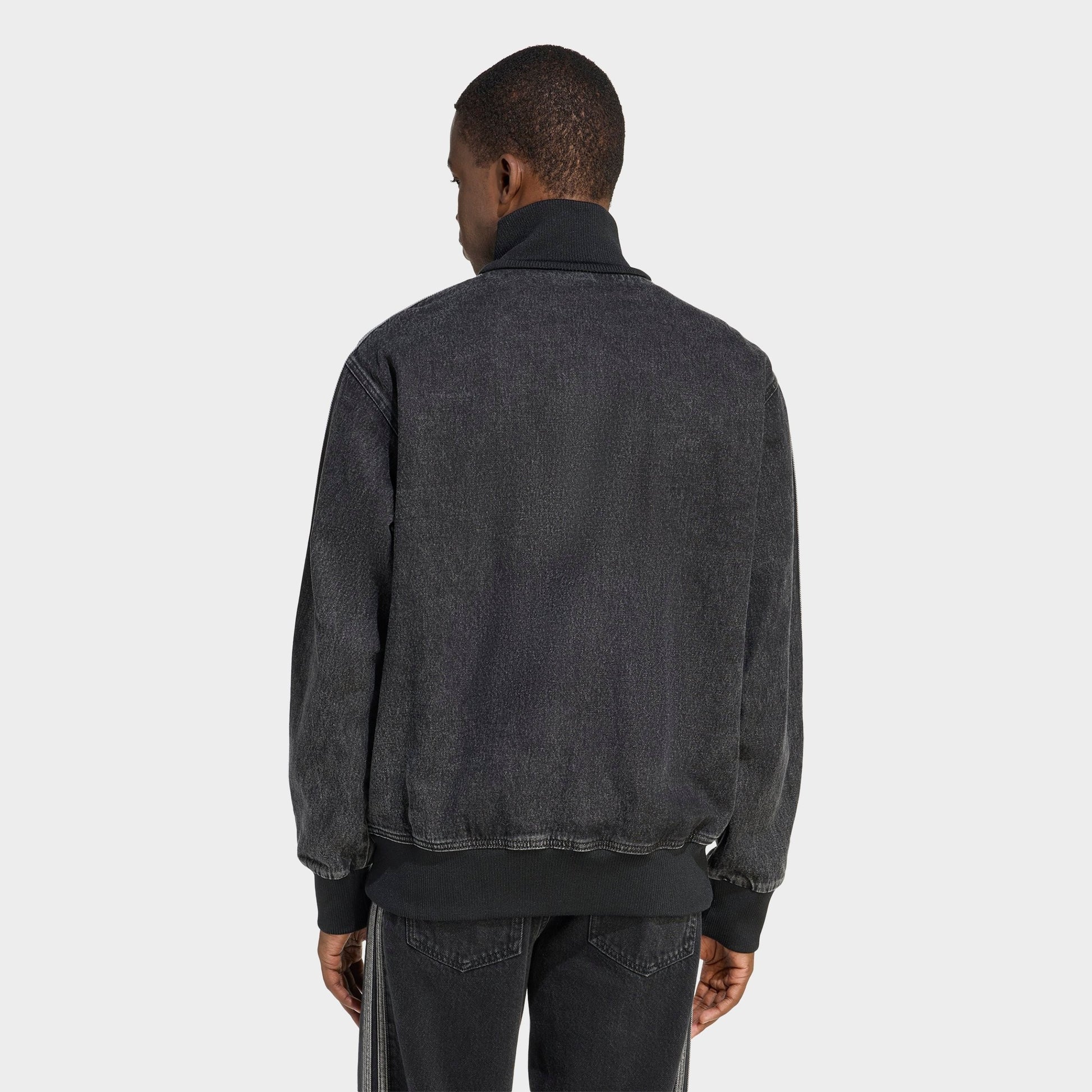 Men's adidas Originals Adicolor Denim Firebird Track Top - True Black Denim