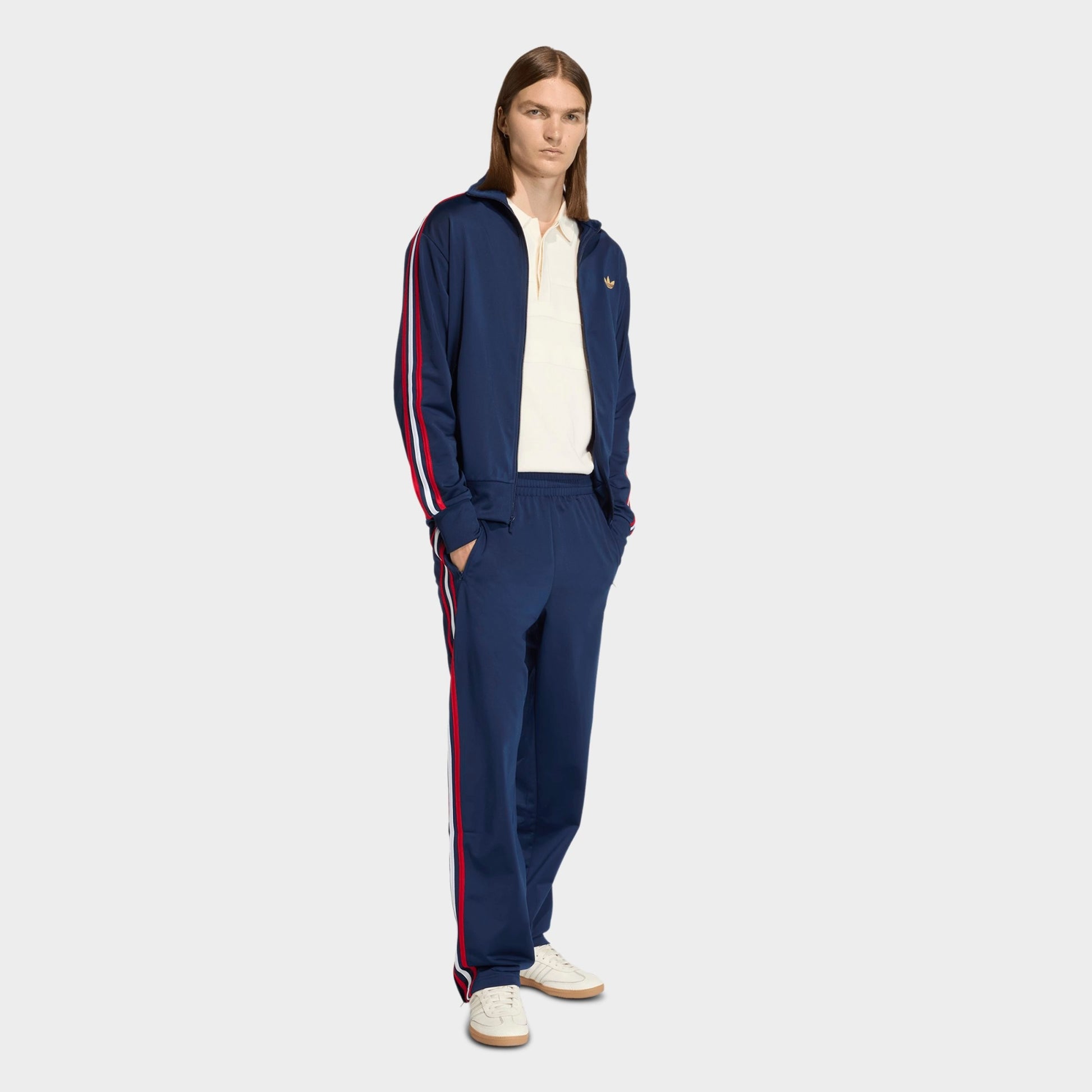 Men's adidas Originals adicolor Firebird Track Pants - Night Indigo/Better Scarlet/White