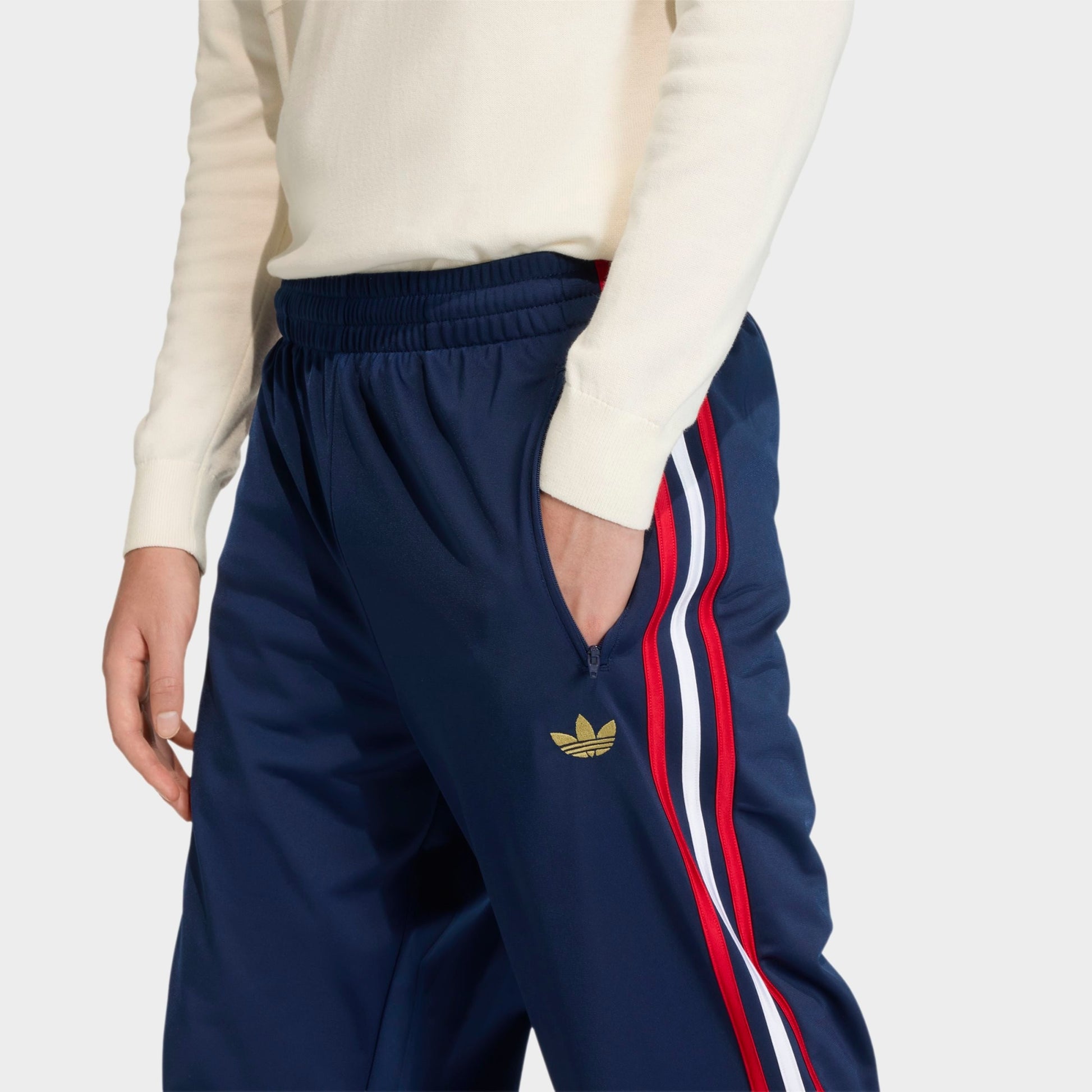 Men's adidas Originals adicolor Firebird Track Pants - Night Indigo/Better Scarlet/White