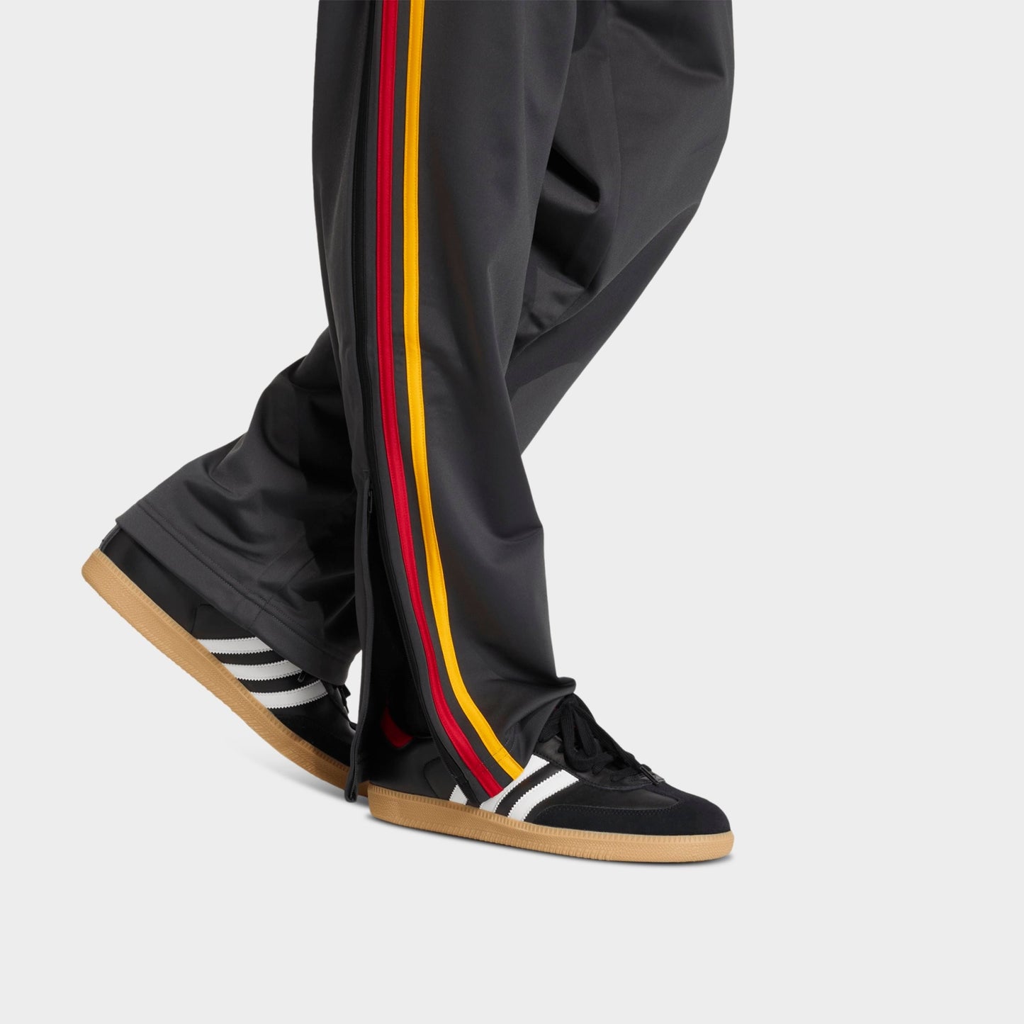 Men's adidas Originals adicolor Firebird Track Pants - Utility Black/Collegiate Gold/Team Power Red 2