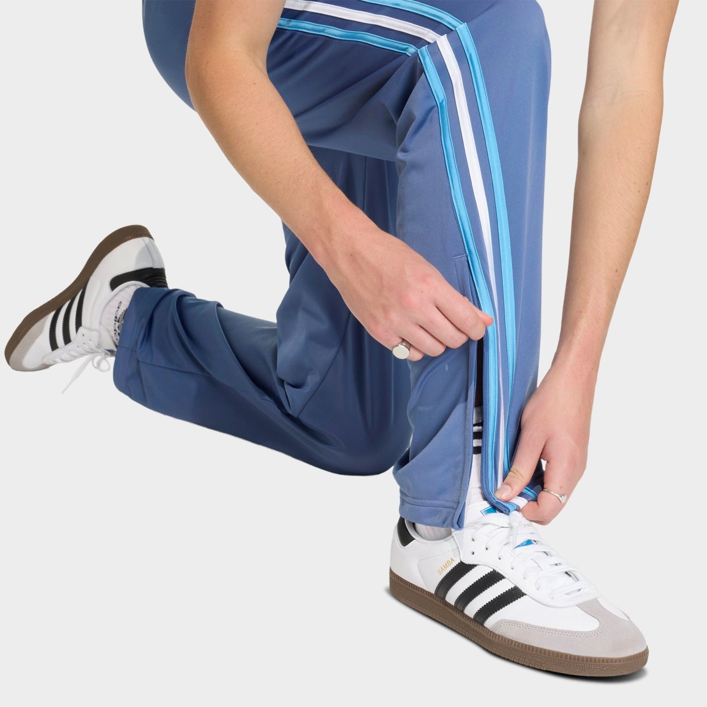 Men's adidas Originals adicolor Firebird Track Pants - Crew Blue/Light Blue/White