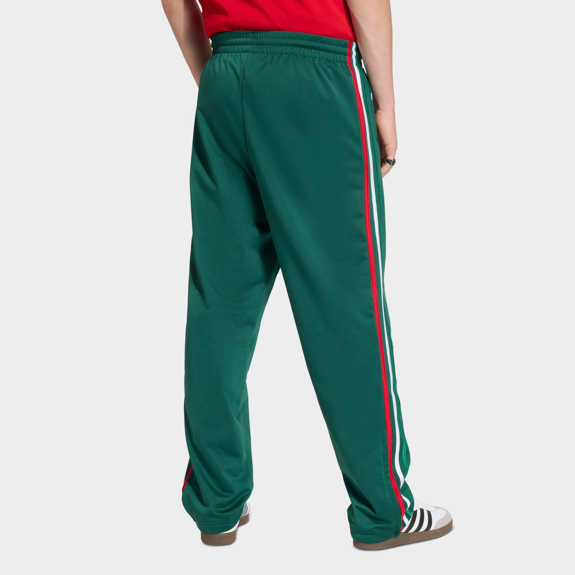 Men's adidas Originals adicolor Firebird Track Pants - Team Dark Green/Bold Green/White