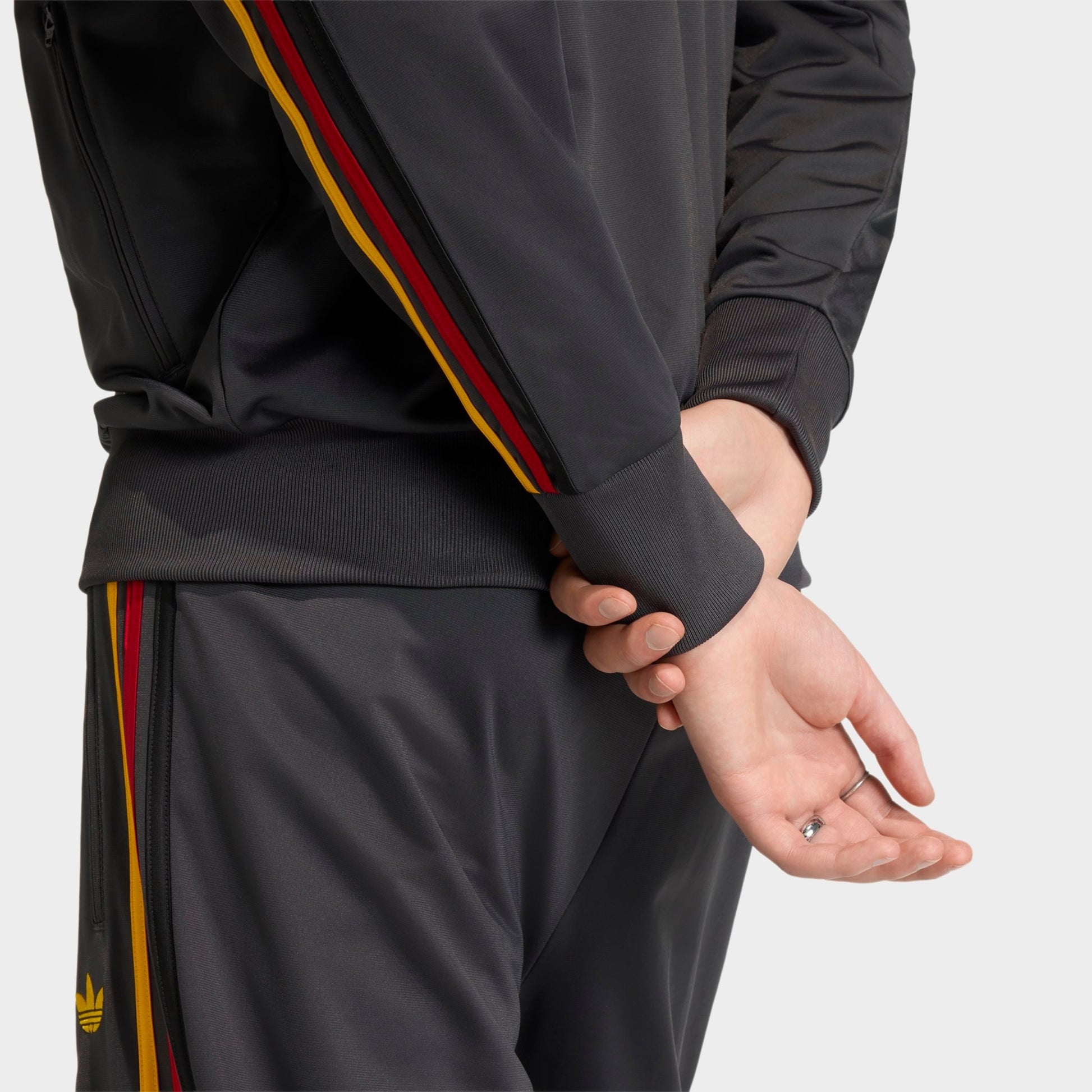 Men's adidas Originals adicolor Sport Firebird Track Jacket - Utility Black/Collegiate Gold/Team Power Red