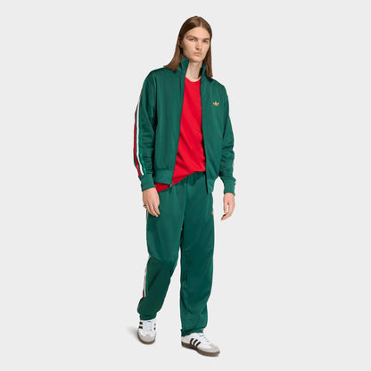 Men's adidas Originals adicolor Sport Firebird Track Jacket - Team Dark Green/Bold Green/White