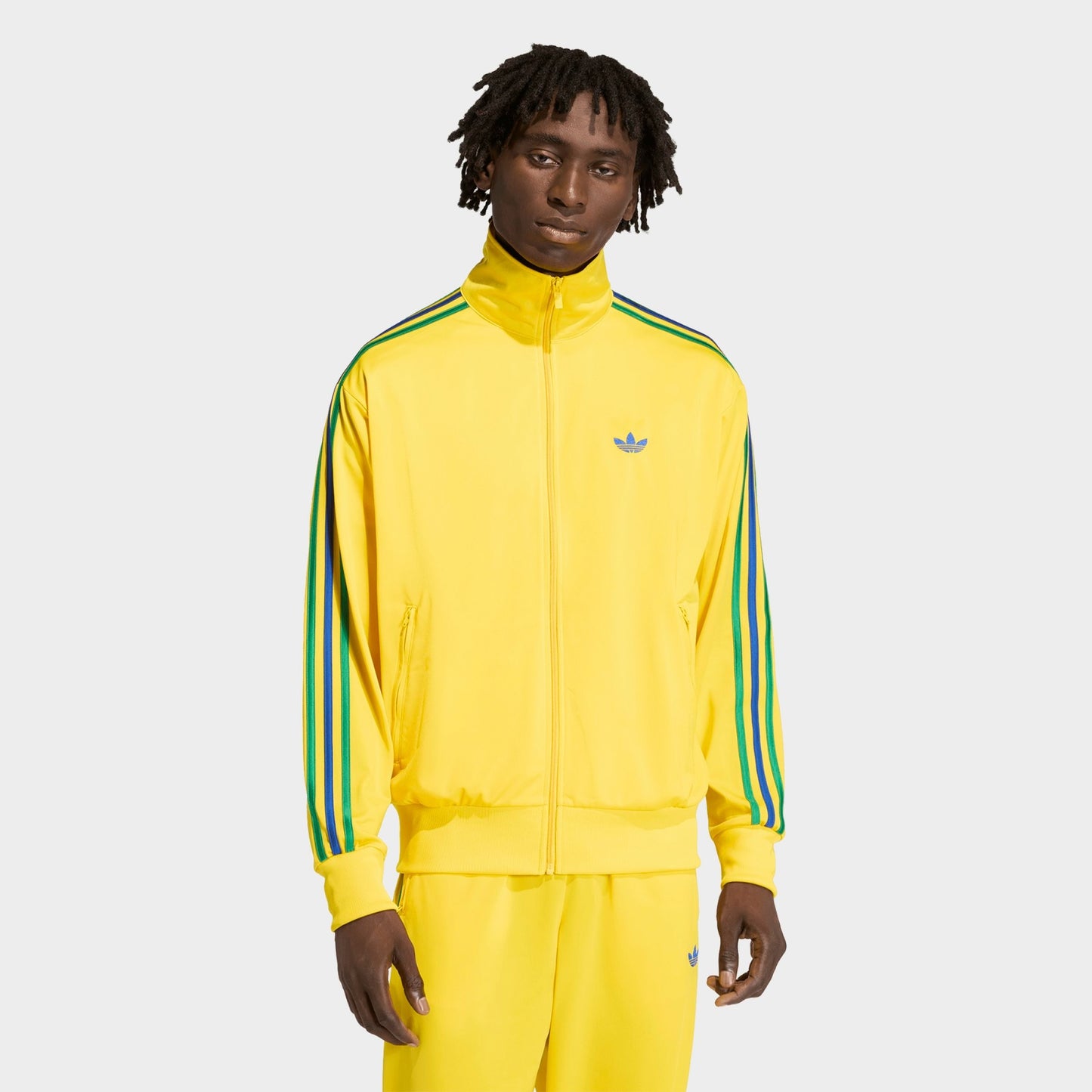 Men's adidas Originals adicolor Sport Firebird Track Jacket - Eqt Yellow/Green/Collegiate Royal