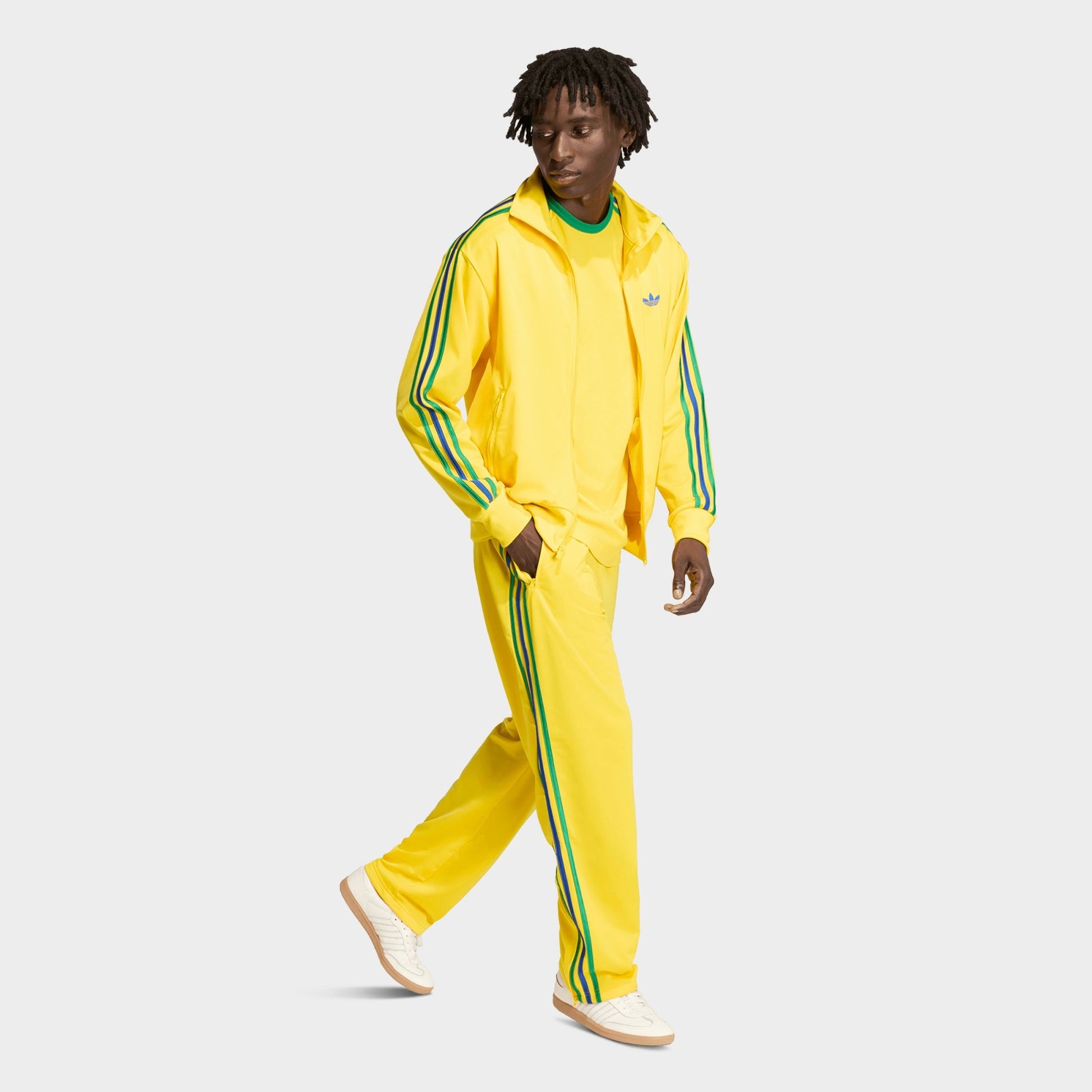 Men's adidas Originals adicolor Sport Firebird Track Jacket - Eqt Yellow/Green/Collegiate Royal