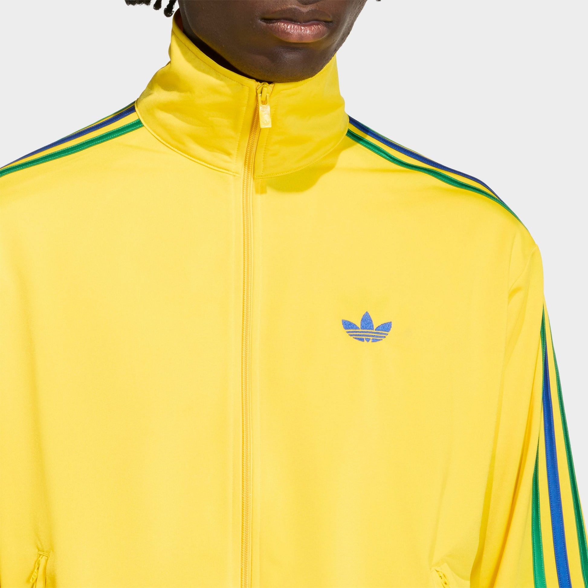 Men's adidas Originals adicolor Sport Firebird Track Jacket - Eqt Yellow/Green/Collegiate Royal