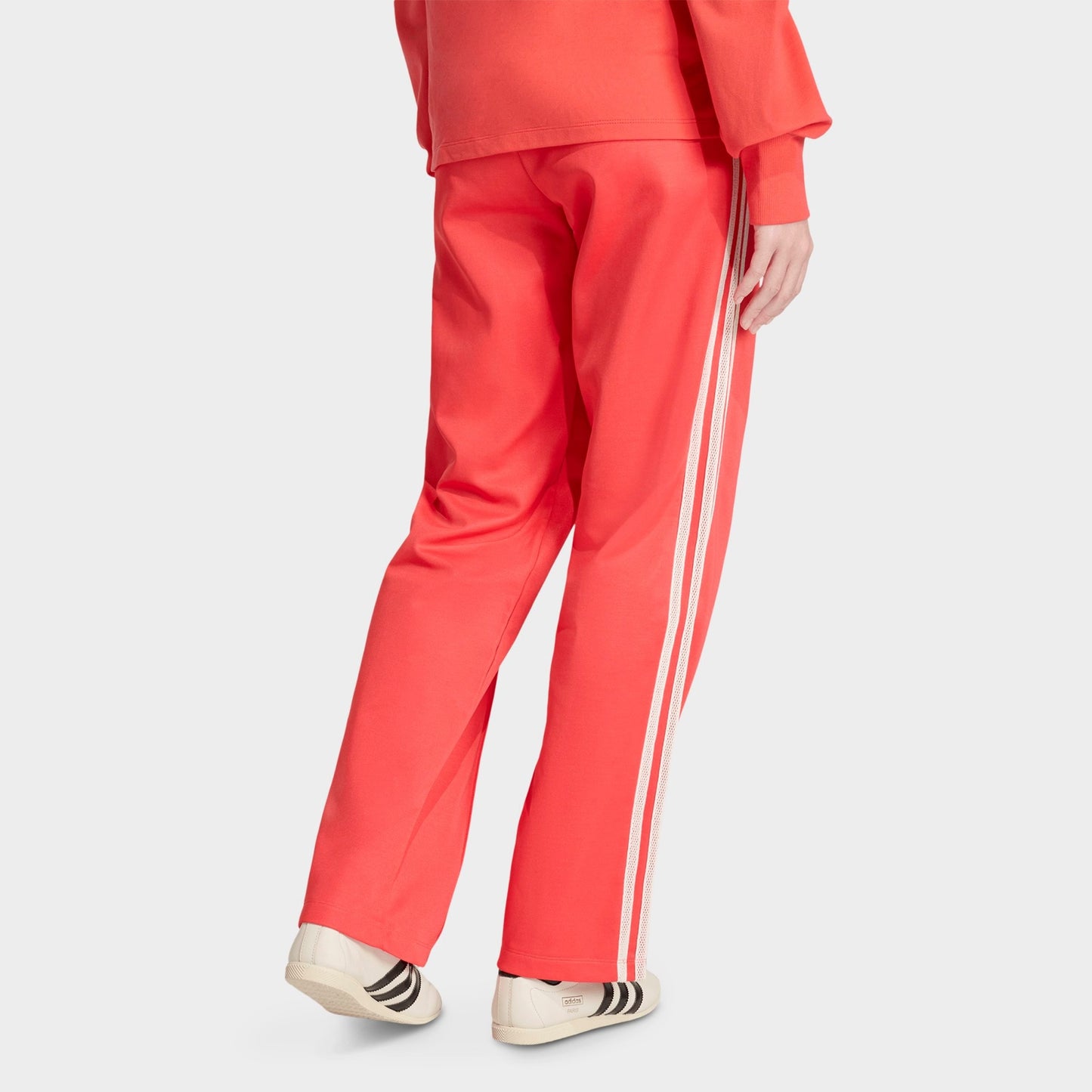 Women's adidas Originals Firebird Knitted Crochet Details Track Pants - Semi Lucid Red