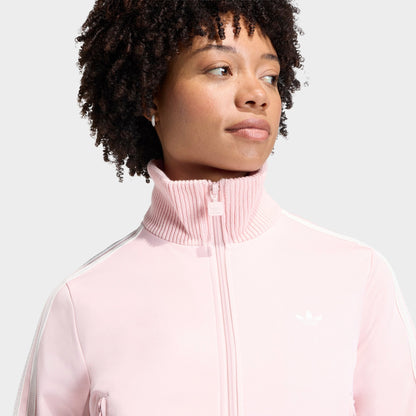 Women's adidas Originals Firebird Knitted Crochet Details Track Top - Sandy Pink