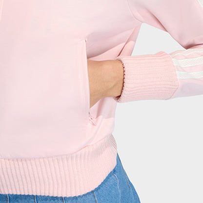 Women's adidas Originals Firebird Knitted Crochet Details Track Top - Sandy Pink