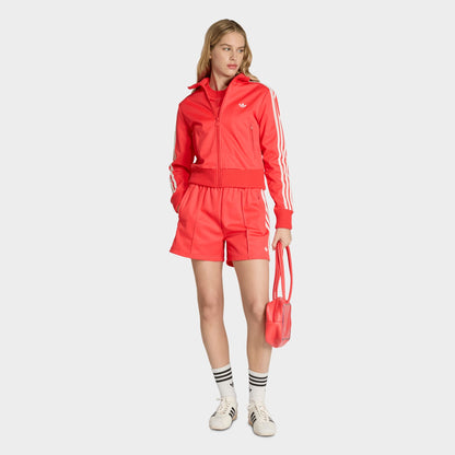 Women's adidas Originals Firebird Knitted Crochet Details Track Top - Semi Lucid Red