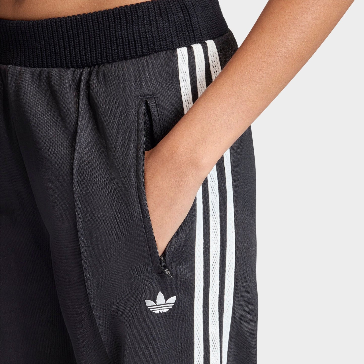 Women's adidas Originals Firebird Knitted Crochet Details Track Pants - Black