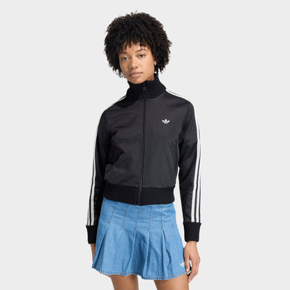 Women's adidas Originals Firebird Knitted Crochet Details Track Top - Black