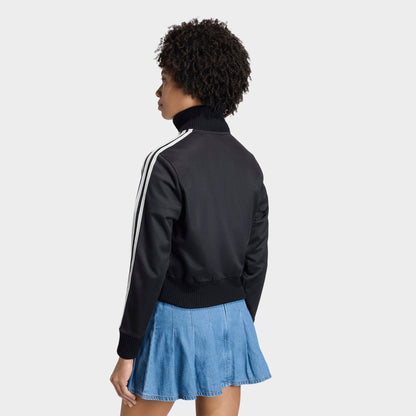 Women's adidas Originals Firebird Knitted Crochet Details Track Top - Black