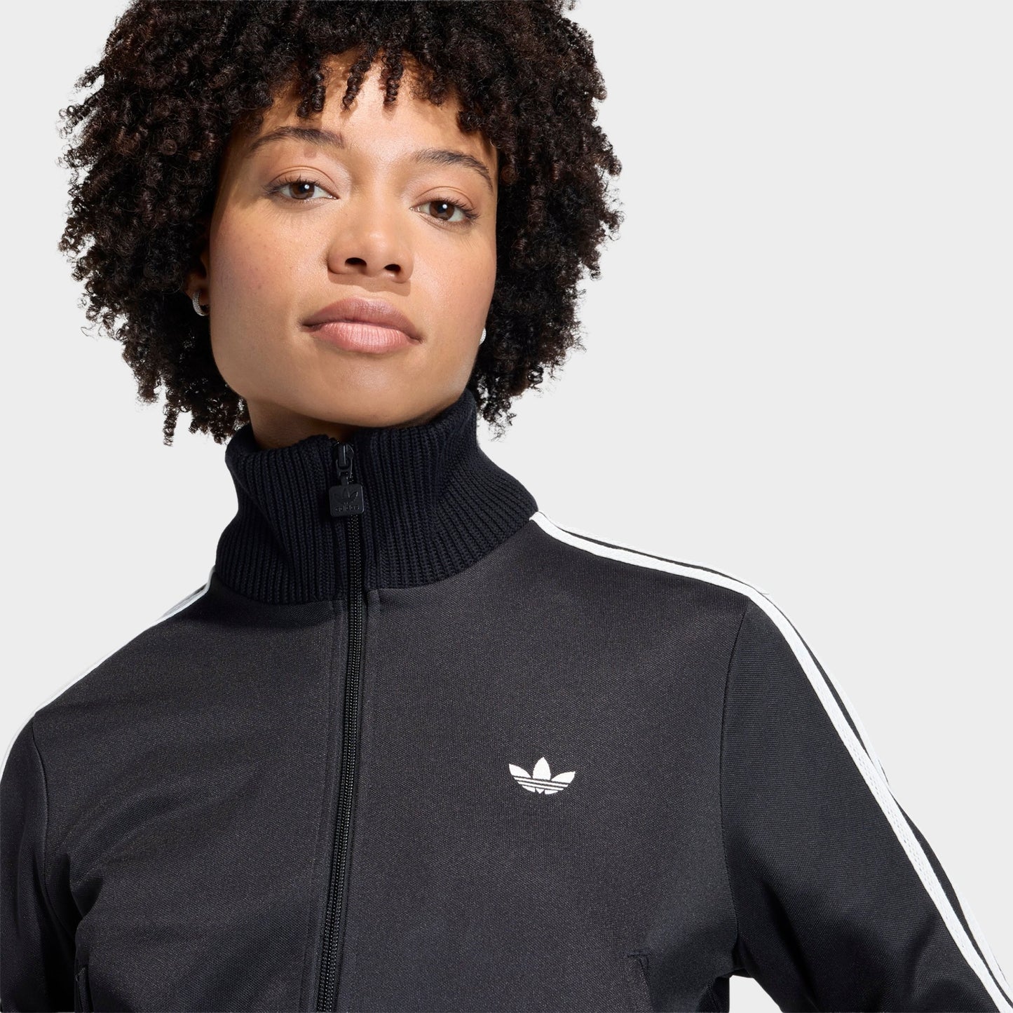 Women's adidas Originals Firebird Knitted Crochet Details Track Top - Black