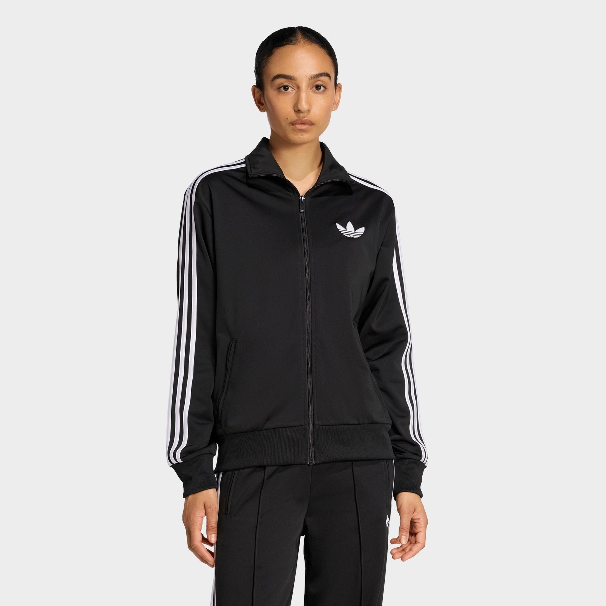 Women's adidas Originals adicolor Classic Firebird Loose Track Top - Black/White