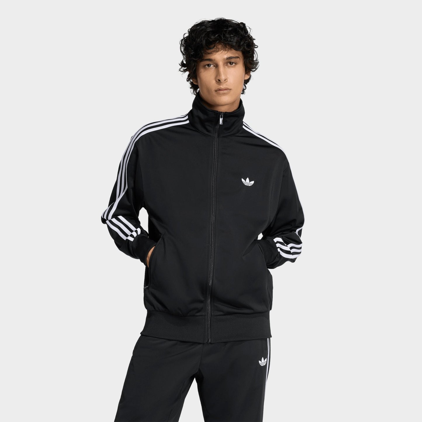 Men's adidas Originals adicolor Sport Firebird Track Jacket - Black