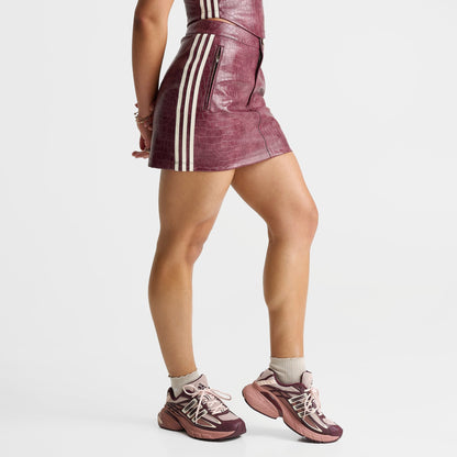 Women's adidas Originals Pleather Mini Skirt - Maroon