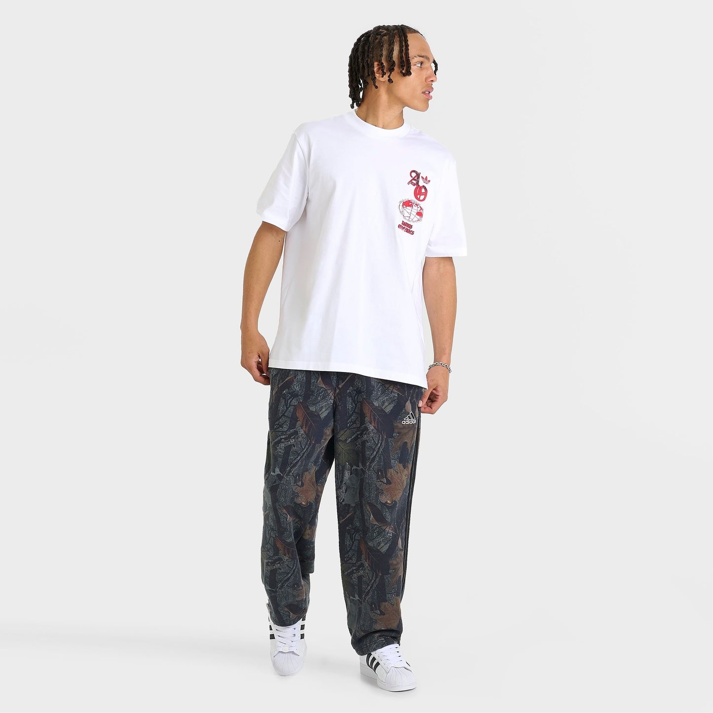 Men's adidas Originals World Stack T-Shirt - White