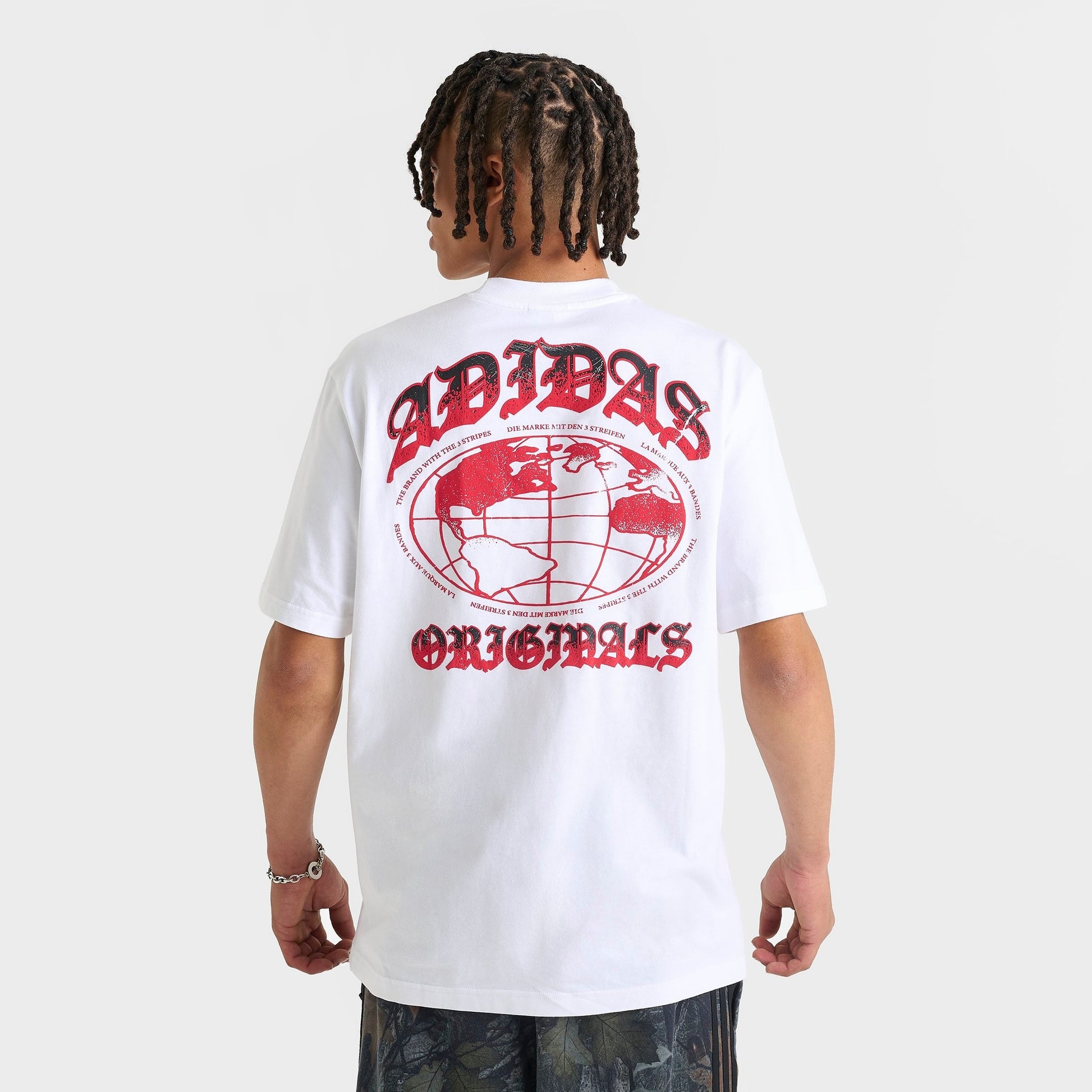Men's adidas Originals World Stack T-Shirt - White