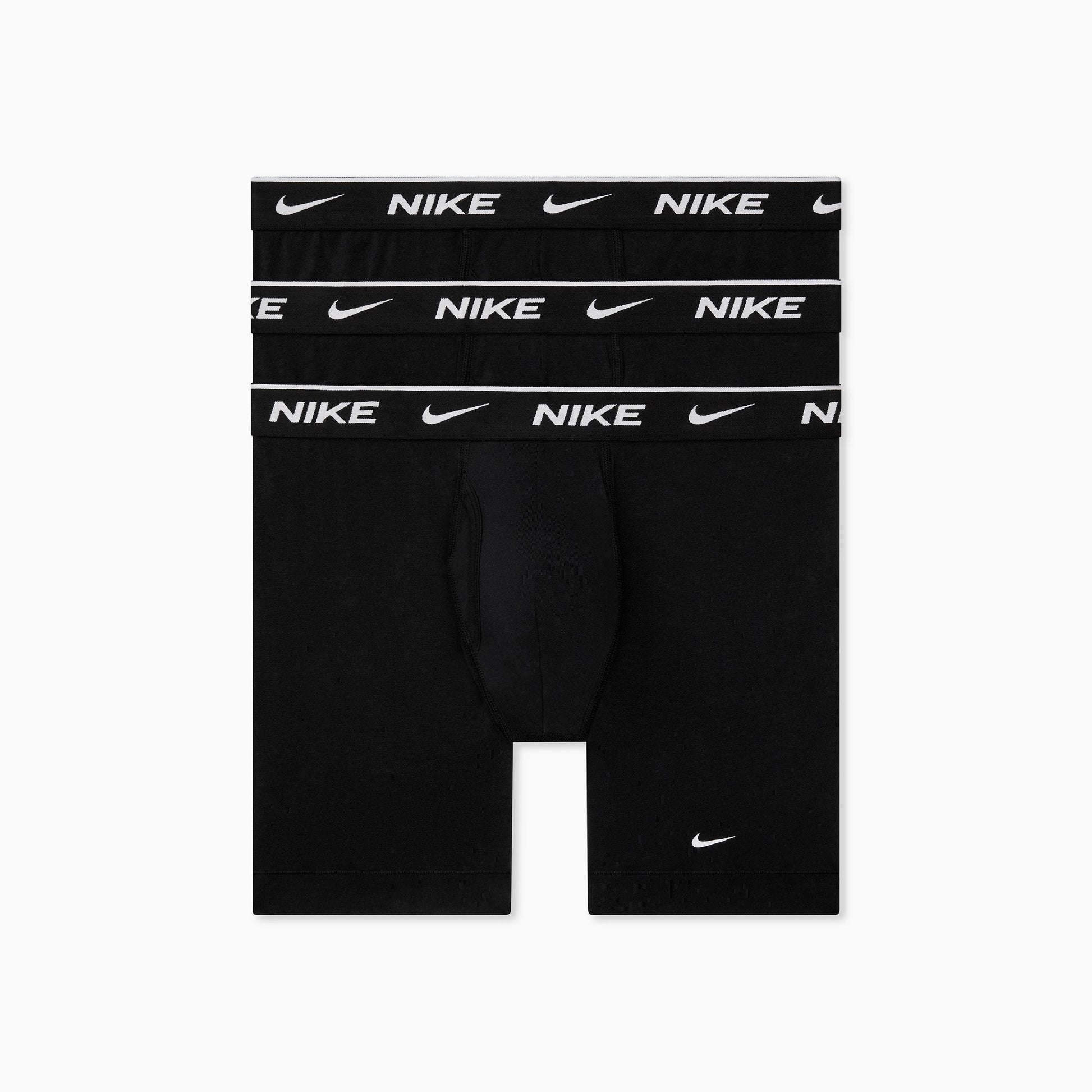 Men's Nike Stretch Cotton Boxer Briefs (3-Pack) - Black/Black/Black