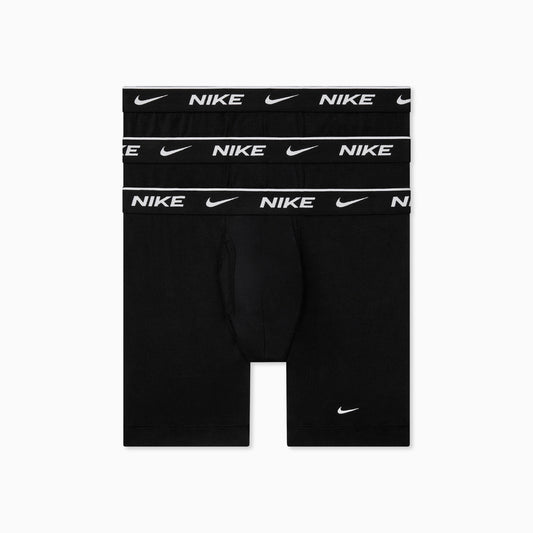 Men's Nike Stretch Cotton Boxer Briefs (3-Pack) - Black/Black/Black