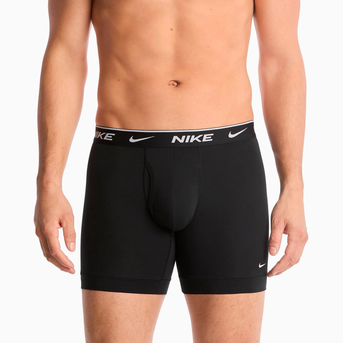 Men's Nike Stretch Cotton Boxer Briefs (3-Pack) - Black/Black/Black