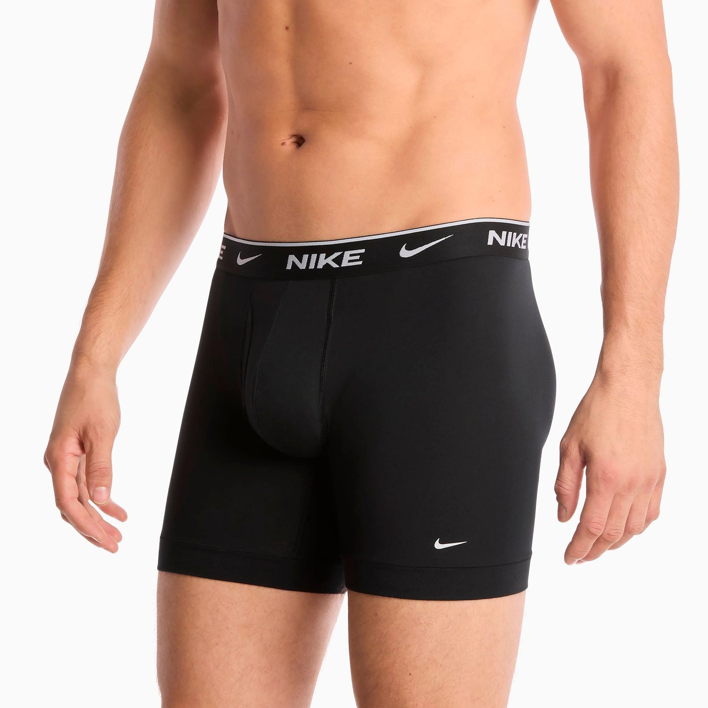 Men's Nike Stretch Cotton Boxer Briefs (3-Pack) - Black/Black/Black