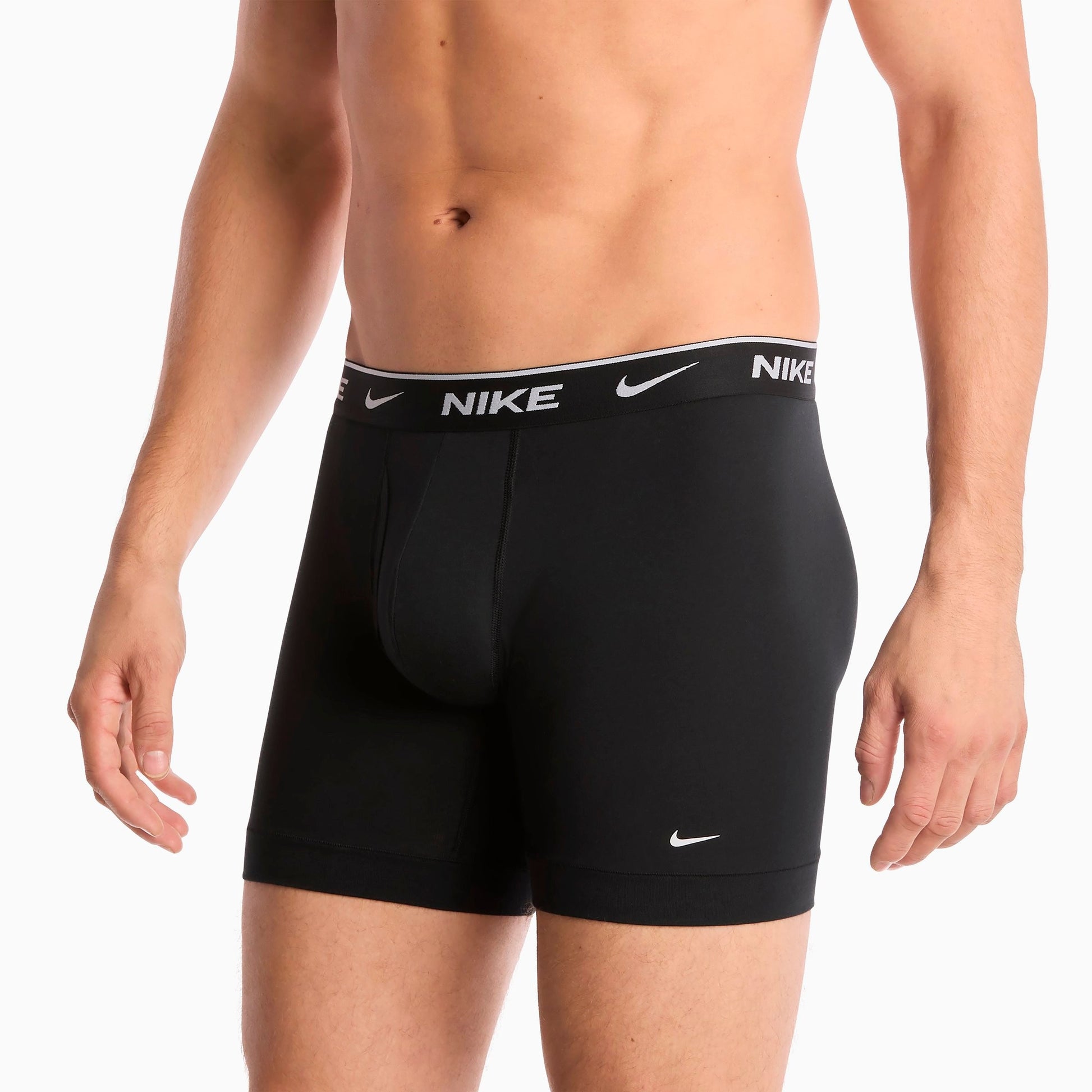 Men's Nike Stretch Cotton Boxer Briefs (3-Pack) - Black/Black/Black