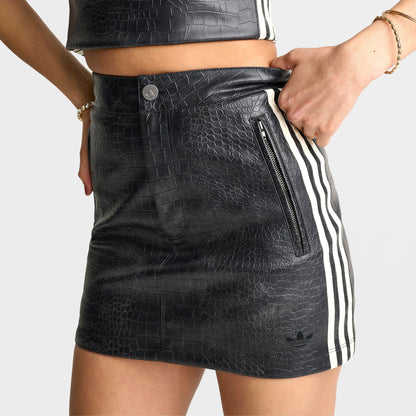 Women's adidas Originals Pleather Mini Skirt - Black