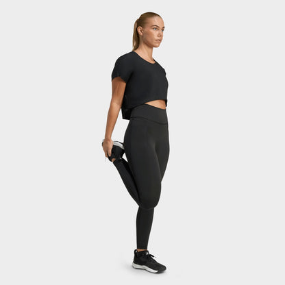 Women's adidas Power Workout Cropped Boxy 3-Stripes Tank - Black