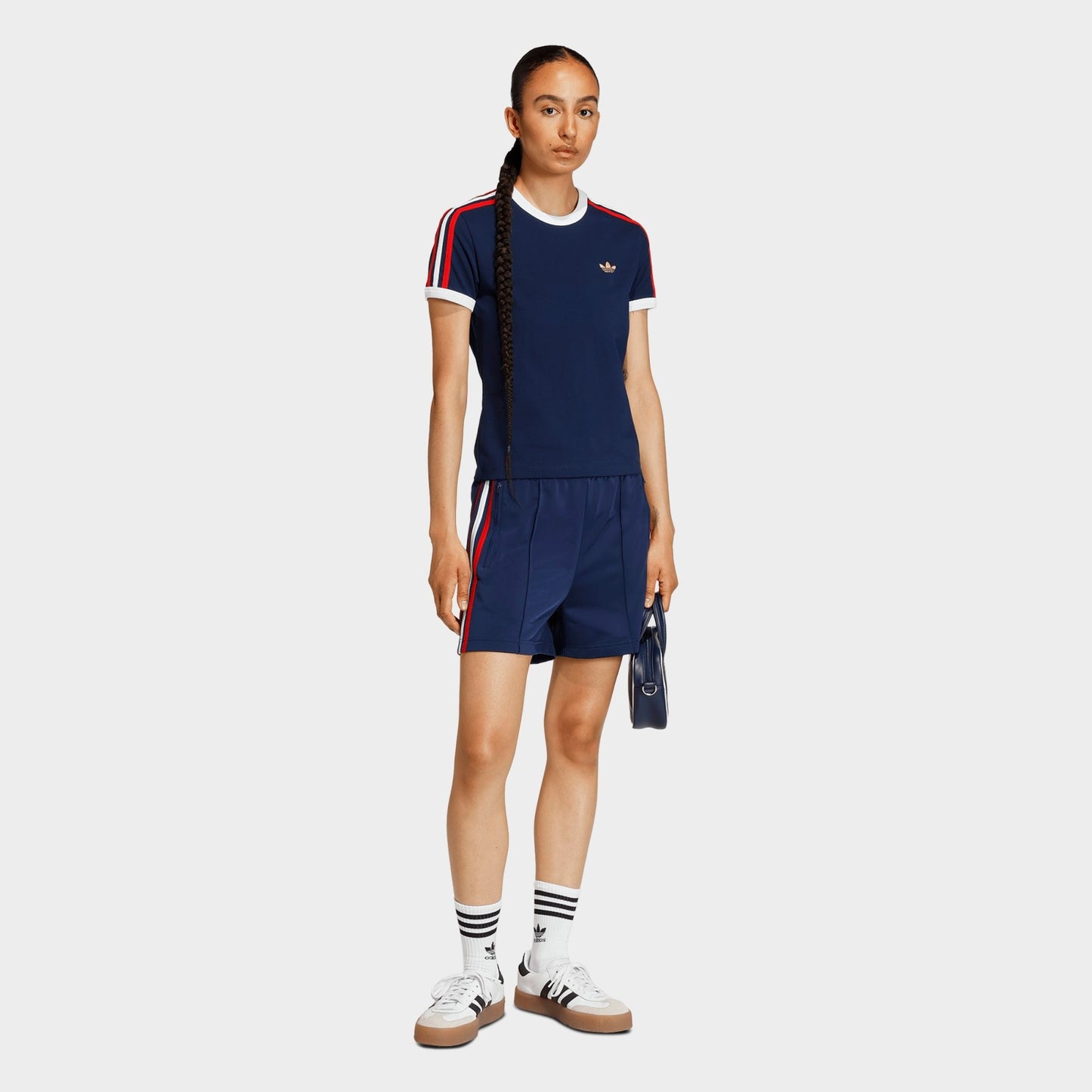 Women's adidas Originals Firebird Classic Shorts - Night Indigo/Better Scarlet/White
