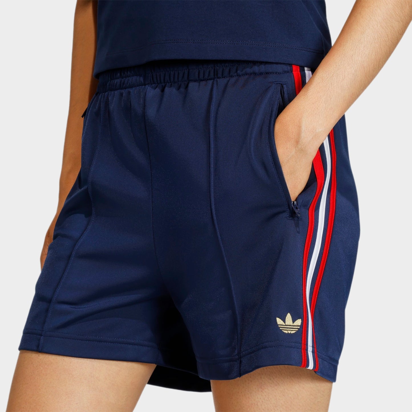 Women's adidas Originals Firebird Classic Shorts - Night Indigo/Better Scarlet/White