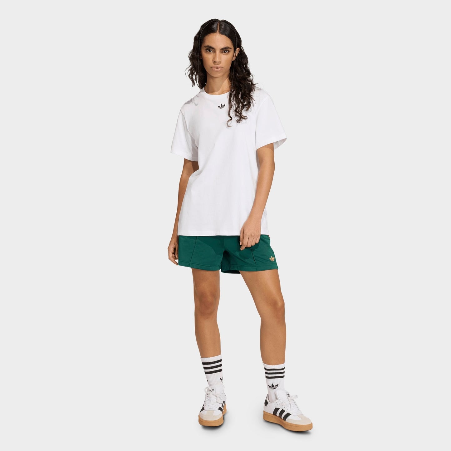 Women's adidas Originals Firebird Classic Shorts - Team Dark Green/Bold Green/White/Better Scarlet