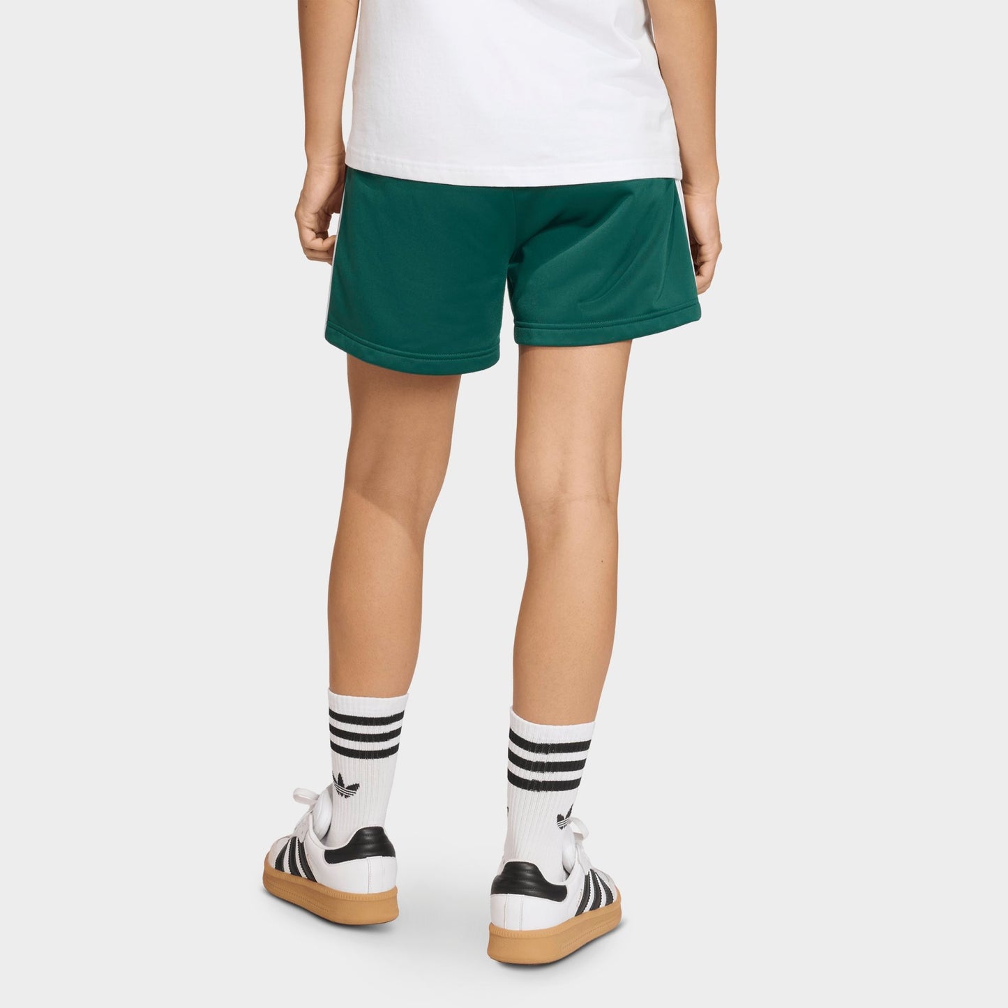 Women's adidas Originals Firebird Classic Shorts - Team Dark Green/Bold Green/White/Better Scarlet