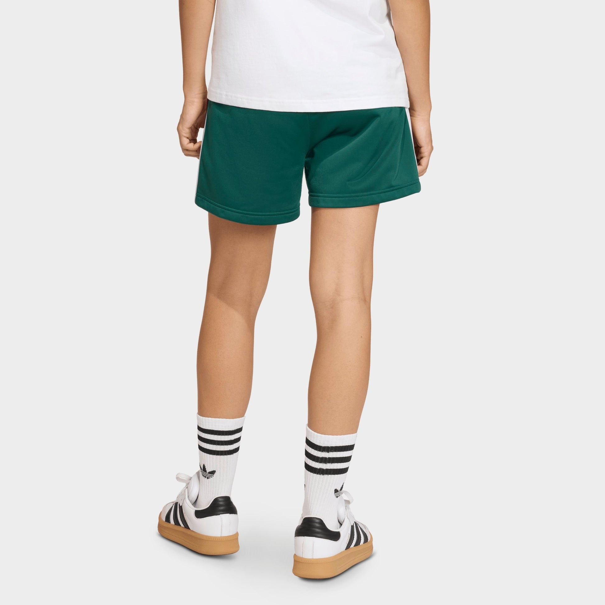 Women's adidas Originals Firebird Classic Shorts - Team Dark Green/Bold Green/White/Better Scarlet