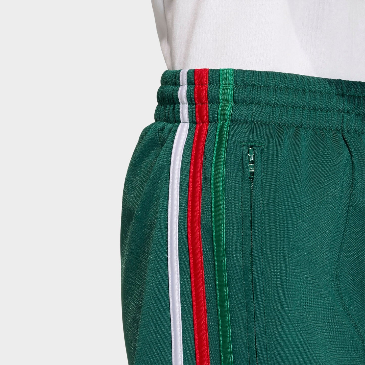 Women's adidas Originals Firebird Classic Shorts - Team Dark Green/Bold Green/White/Better Scarlet