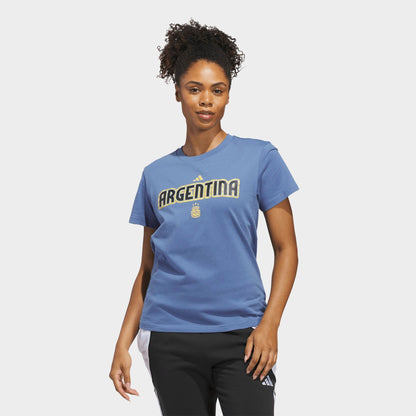 Women's adidas FIFA World Cup 2026 Argentina Home Graphic T-Shirt - Crew Blue