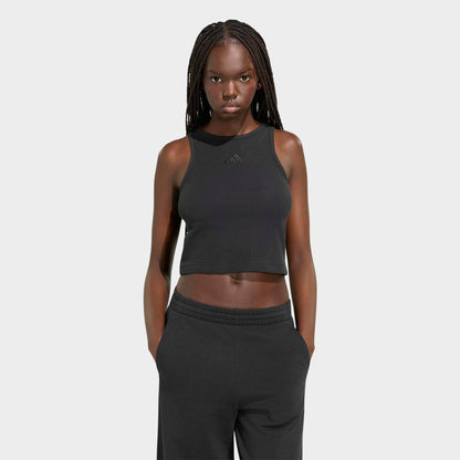 Women's adidas Sportswear Kit Small Logo Rib Tank - Black