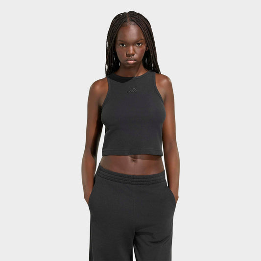 Women's adidas Sportswear Kit Small Logo Rib Tank - Black