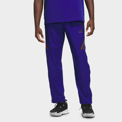 Men's adidas Crazy Lite Woven Basketball Pants - Mystery Ink/Black/Solar Turbo