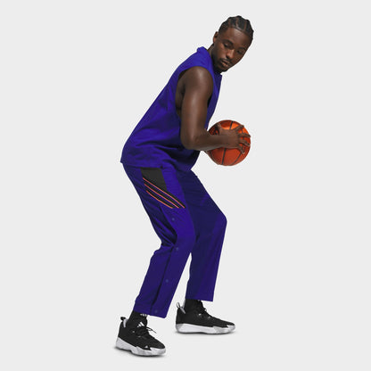 Men's adidas Crazy Lite Woven Basketball Pants - Mystery Ink/Black/Solar Turbo