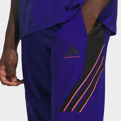 Men's adidas Crazy Lite Woven Basketball Pants - Mystery Ink/Black/Solar Turbo