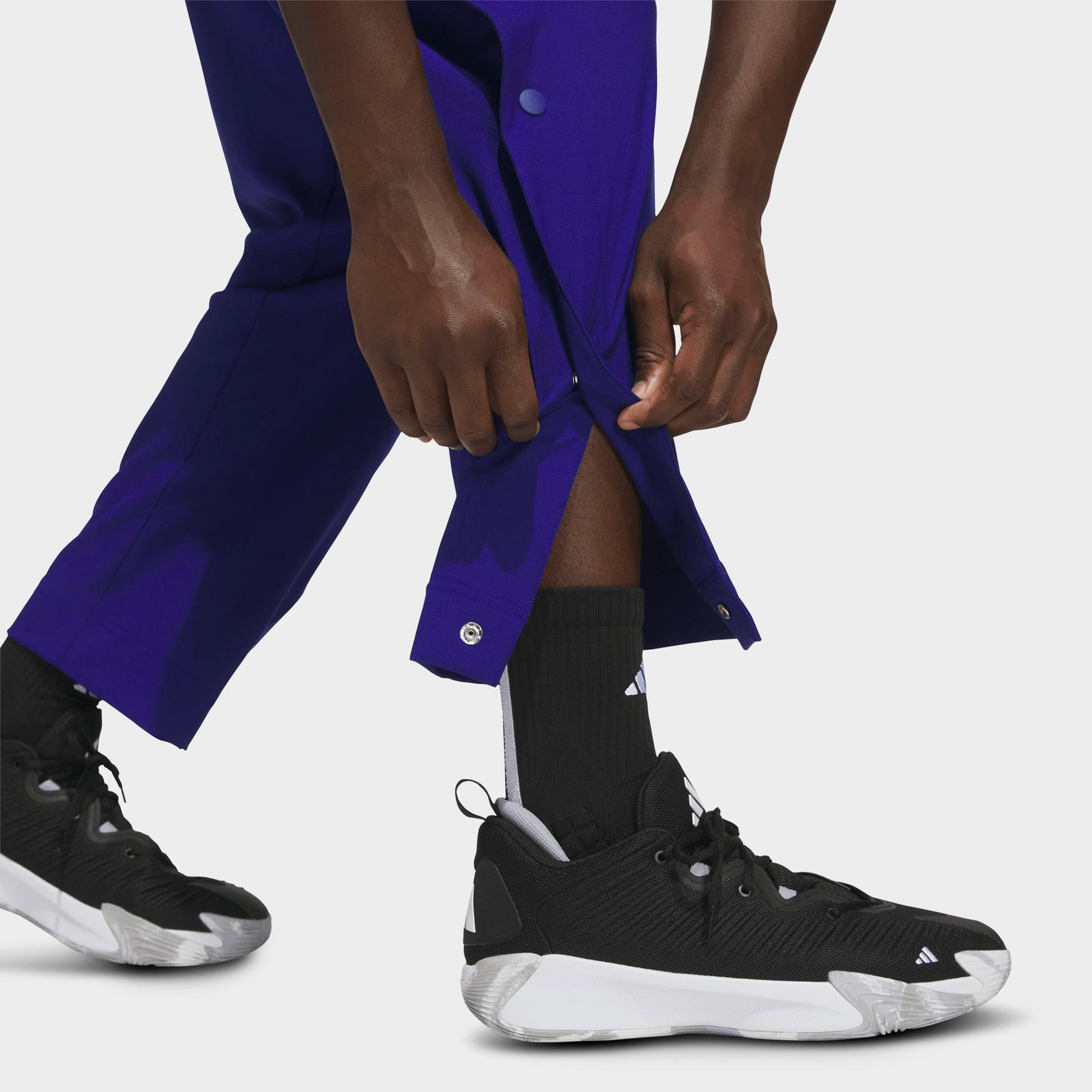 Men's adidas Crazy Lite Woven Basketball Pants - Mystery Ink/Black/Solar Turbo
