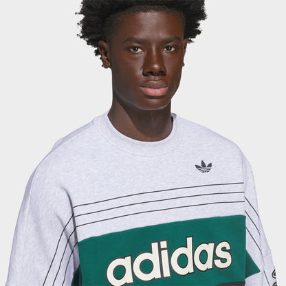 Men's adidas Originals Varsity Crewneck Sweatshirt - Light Grey Heather